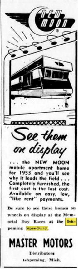Ishpeming Speedway - May 1953 Ad (newer photo)